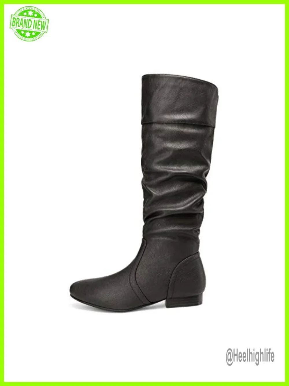Knee High Pull On Winter Boots with Faux Fur Lining